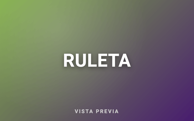 Vista previa de Ruleta
